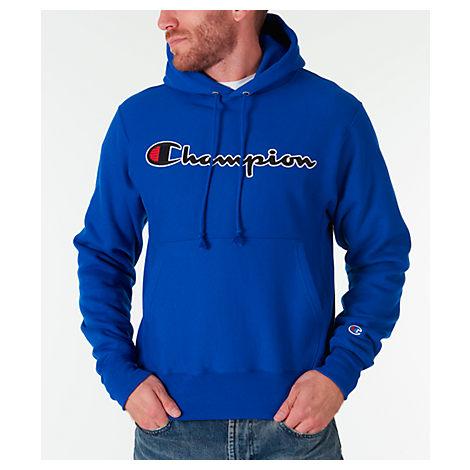 champion reverse weave script pullover hoodie