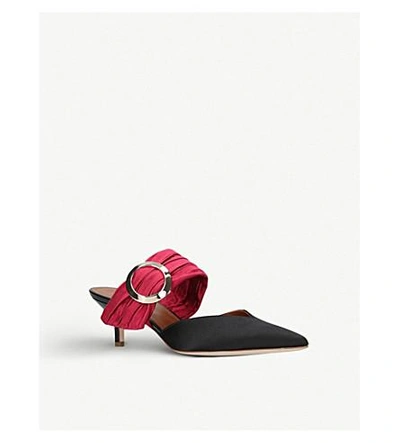 Shop Malone Souliers X Emanuel Ungaro Maite 45 Satin Mules In Red/other