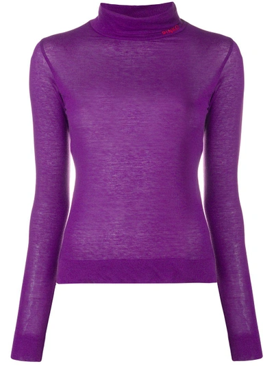 Shop Pinko Turtleneck Sweater In Purple