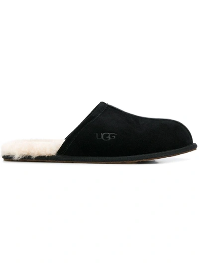 Shop Ugg Shearling Slippers In Black