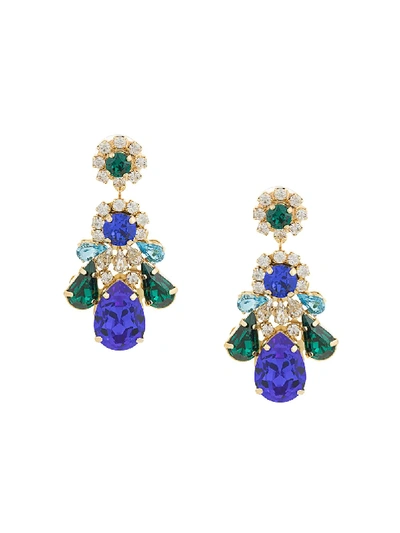 Shop Shourouk Crystal Drop Earrings - Multicolour