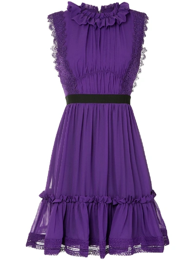 Shop Three Floor Pixie Ruffled Dress - Purple