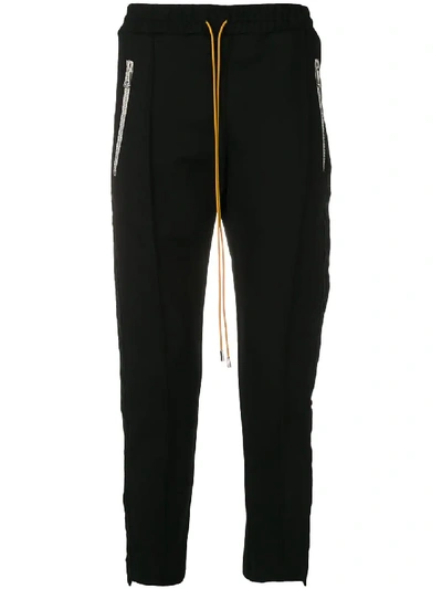 Shop Rhude Elasticated-waist Sweatpants In Black