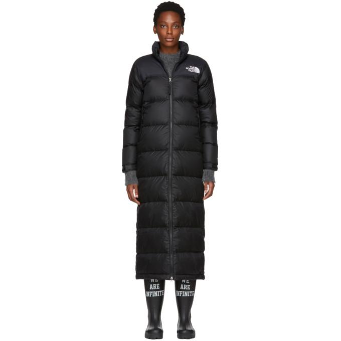 the north face womens nuptse duster in black
