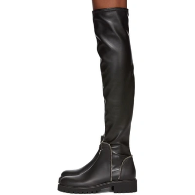 Shop Giuseppe Zanotti Black Combat 25 Over-the-knee Boots