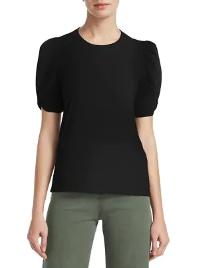 Shop A.l.c Women's Kati Puff-sleeve Top In Black