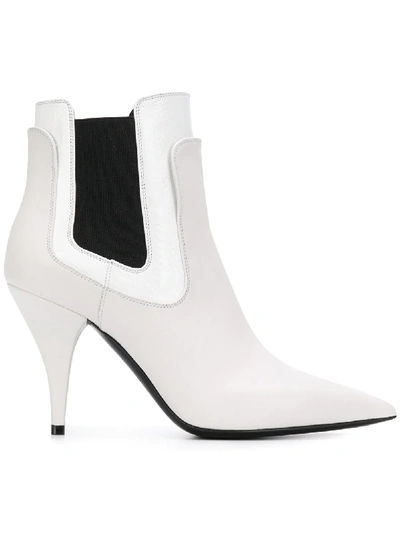 Shop Casadei Ankle Boots In White