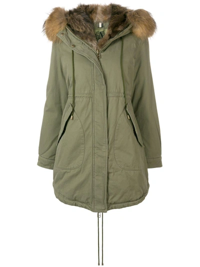 Shop Alessandra Chamonix Hooded Parka Coat In Green