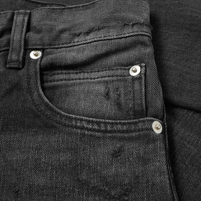 Shop Balmain Distressed Skinny Fit Jean In Black