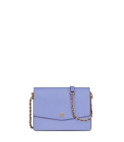 Shop Tory Burch Robinson Convertible Shoulder Bag In Bow Blue