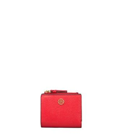 Shop Tory Burch Robinson Mini Wallet In Red