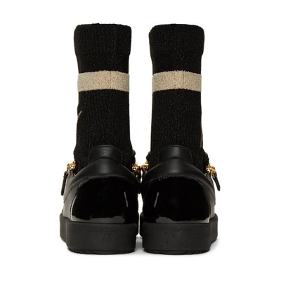 Shop Giuseppe Zanotti Black May London Sock Sneakers In Birel Nero