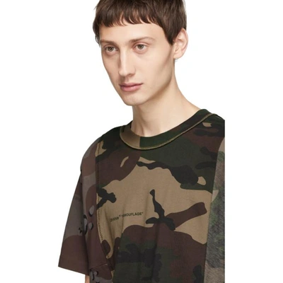 Shop Off-white Multicolor Camo Reconstructed T-shirt In 9901 Camo