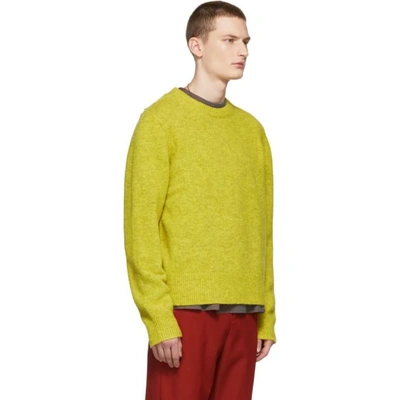 Shop Acne Studios Yellow Kai Crewneck Sweater