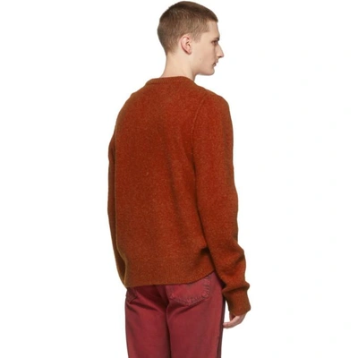 Shop Acne Studios Red Kai Crewneck Sweater