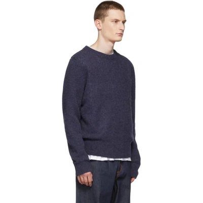 Shop Acne Studios Purple Kai Crewneck Sweater In Plum Purple