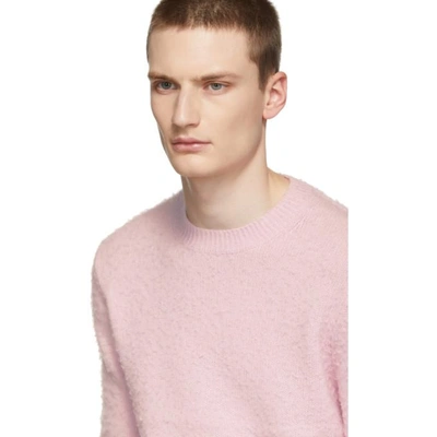 Shop Acne Studios Pink Peele Sweater In Powder Pink