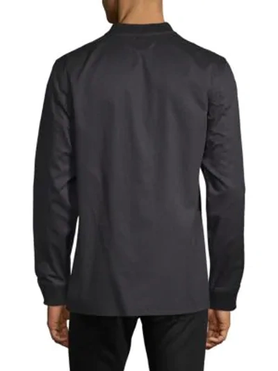 Shop Helmut Lang Long-sleeve Bomber Shirt In Olive