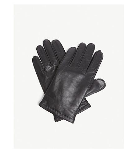 leather gloves hugo boss