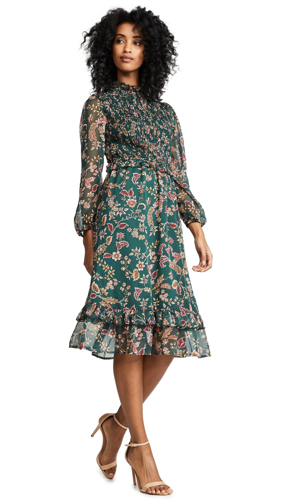 moon river floral midi dress