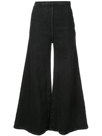 Shop Rachel Comey Ribbed Wide-leg Trousers - Black