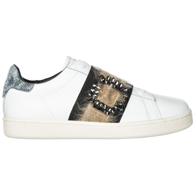 Shop Moa Master Of Arts Women's Leather Slip On Sneakers In White