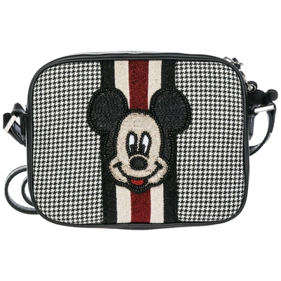 Shop Moa Master Of Arts Women's Leather Cross-body Messenger Shoulder Bag Disney Mickey Mouse In Black