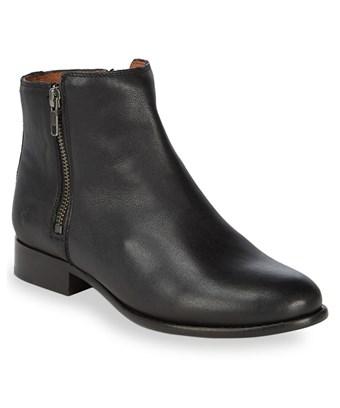 frye carly double zip leather boots