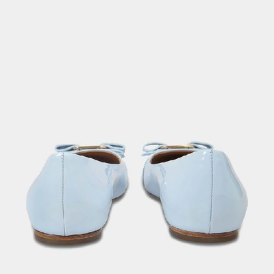 Shop Ferragamo Salvatore  | Varina Patent Shoes In Light Blue Patent Leather