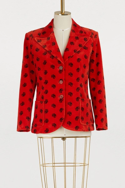 Shop Chloé Pattern Jacket In Folk Orange