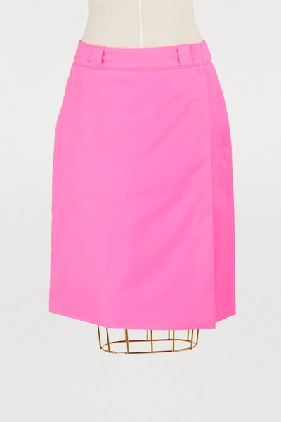 Shop Prada Nylon Wrap Skirt In Pink