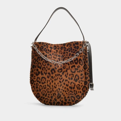 Shop Alexander Wang | Roxy Leopard Printed Haircalf Hobo Bag In Calfskin