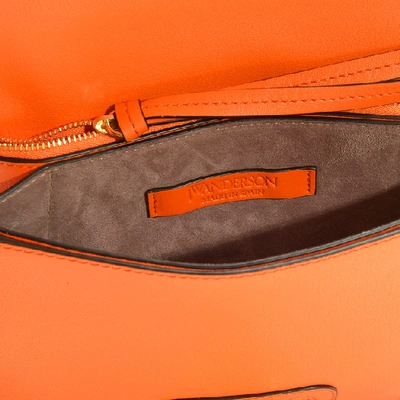 Shop Jw Anderson J.w. Anderson | Latch Bag In Orange Goatskin