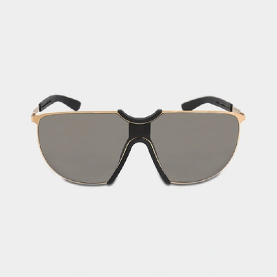 Shop Mykita Aloe Sunglasses In Champagne Gold And Pitch Acetate And Metal