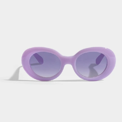 Shop Acne Studios | Mustang Sunglasses In Violet And Purple Acetate