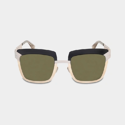 Shop Mykita Studio 4.2 Sunglasses In Grey Mod Acetate And Metal