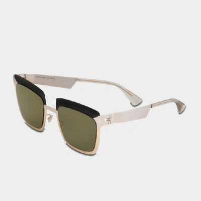 Shop Mykita Studio 4.2 Sunglasses In Grey Mod Acetate And Metal