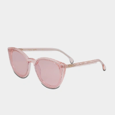 Shop Spektre Denora Sunglasses In Crystal Rose And Pink Pastel Ultra Thin Acetate