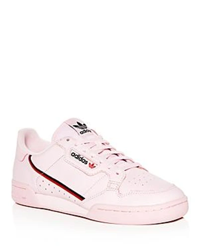 Shop Adidas Originals Men's Continental 80 Leather Lace-up Sneakers In Pink/red