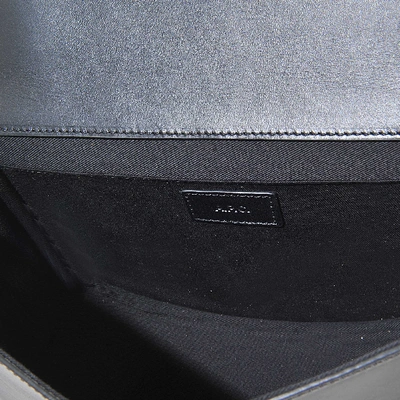 Apc A.p.c. Betty Crossbody Bag In Black Leather With Logo In Black