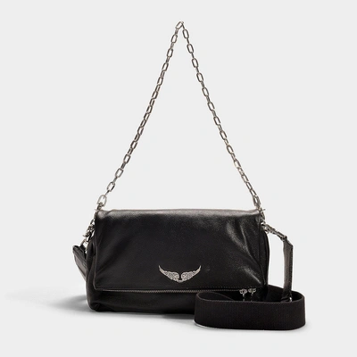 Shop Zadig & Voltaire Rocky Hobo Bag -  -  Black - Leather