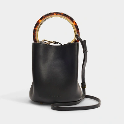 Shop Marni | Small Pannier Bag In Black Calfskin