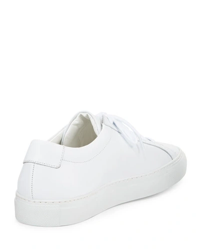 Common Projects Men's Achilles Leather Low-top Sneakers, White In White