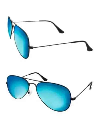 Shop Aqs Women's Oliver 58mm Square Sunglasses In Aqua