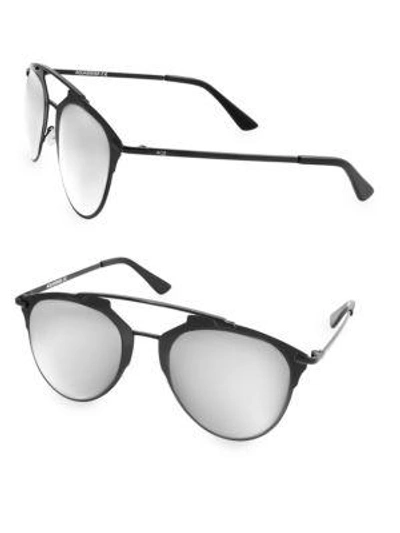 Shop Aqs Women's Alfie 52mm Aviator Sunglasses In Black