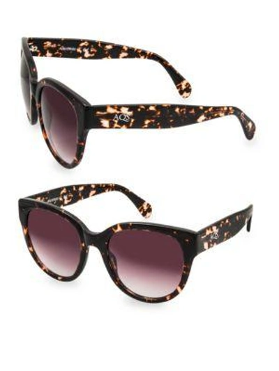 Shop Aqs Ava 54mm Cat Eye Sunglasses In Havana