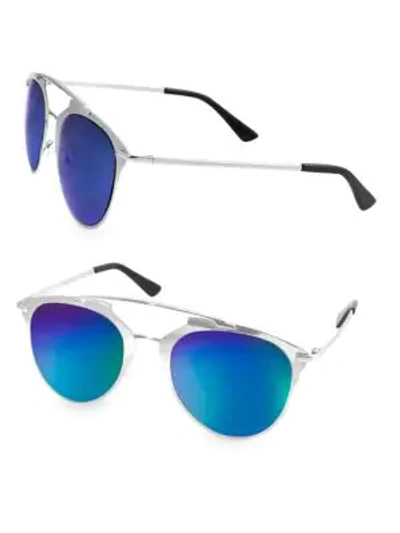 Shop Aqs Women's Alfie 52mm Aviator Sunglasses In Blue