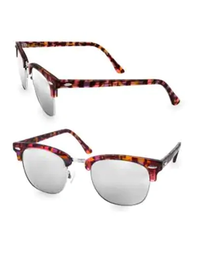 Shop Aqs Milo 49mm Clubmaster Sunglasses In Multi
