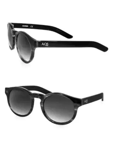 Shop Aqs Benni 49mm Round Sunglasses In Grey