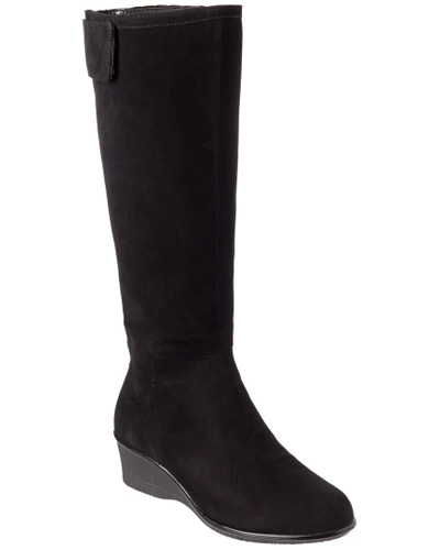 Shop Taryn Rose Aiden Waterproof Suede Tall Boot In Black